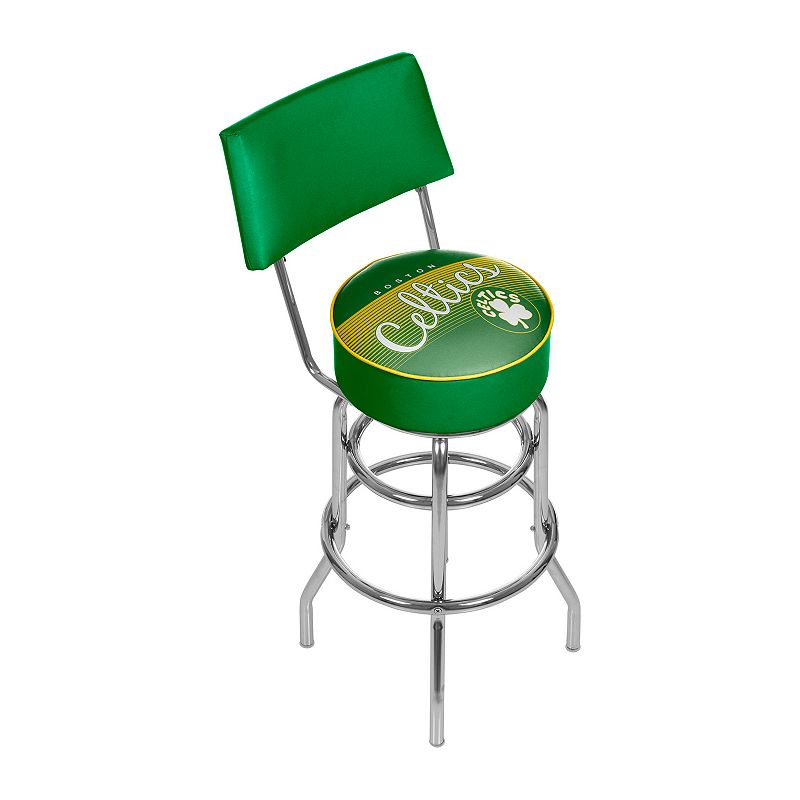 Boston Celtics Hardwood Classics Padded Swivel Bar Stool with Back