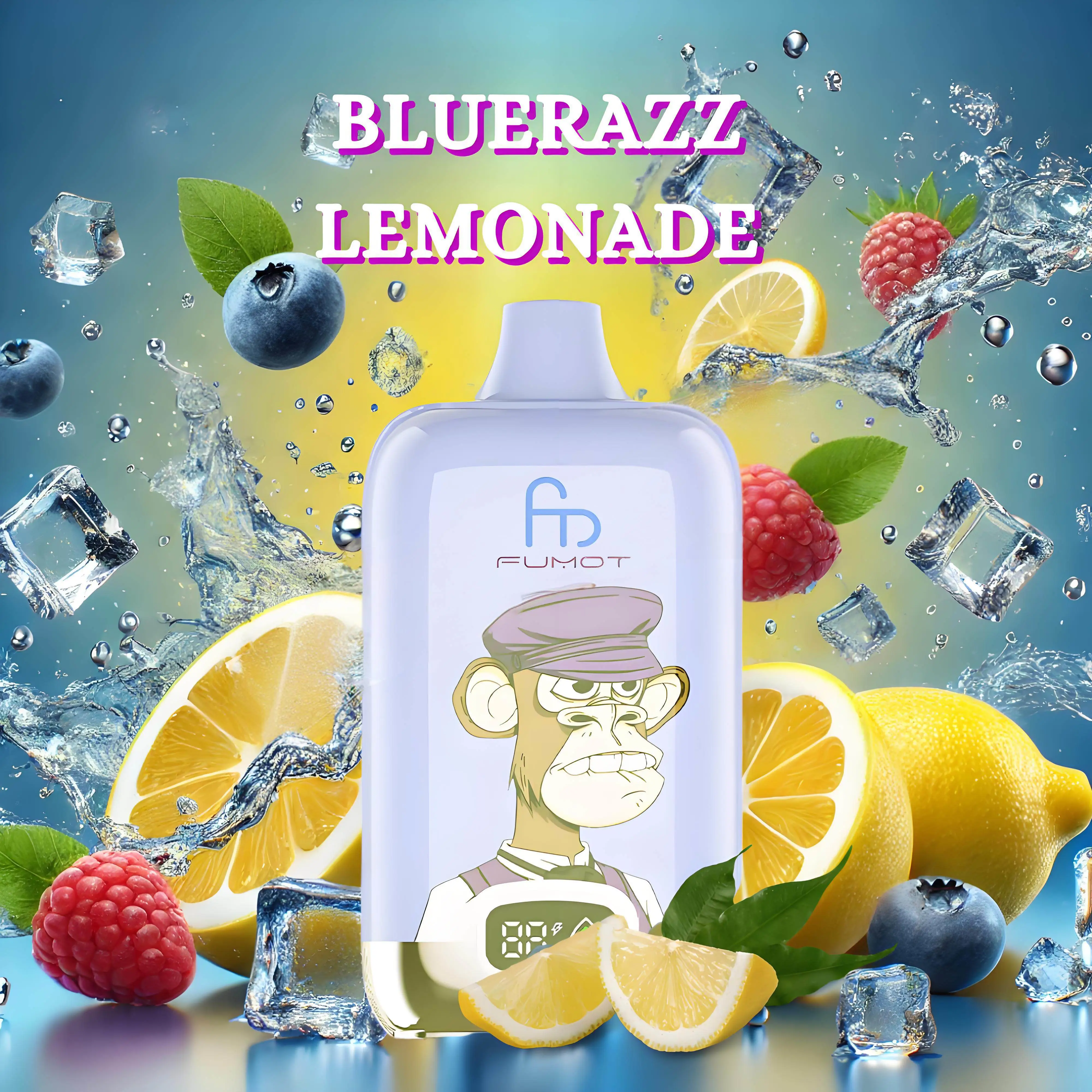 Fumot Tornado Digital Box 12000 Puffs - Bluerazz Lemonade