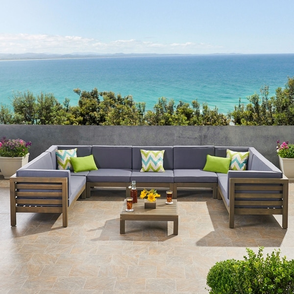 Oana Outdoor Acacia Sectional Sofa Set by Christopher Knight Home