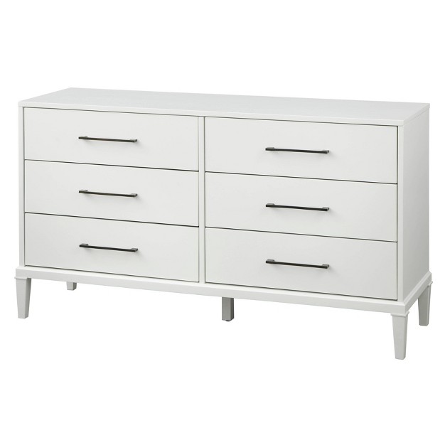 Sussex 6 Drawer Dresser White Lifestorey