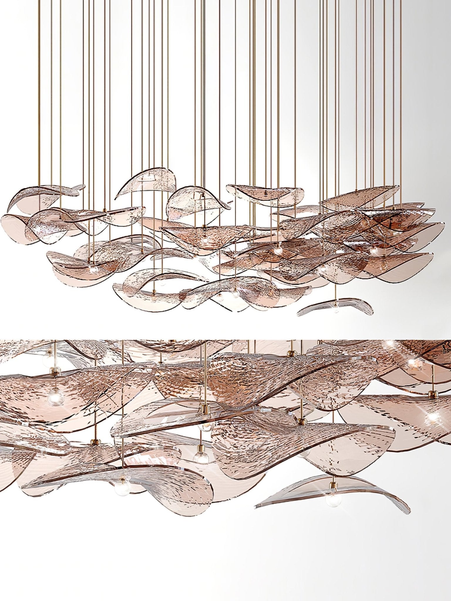 Wave Floating Leaf Chandelier