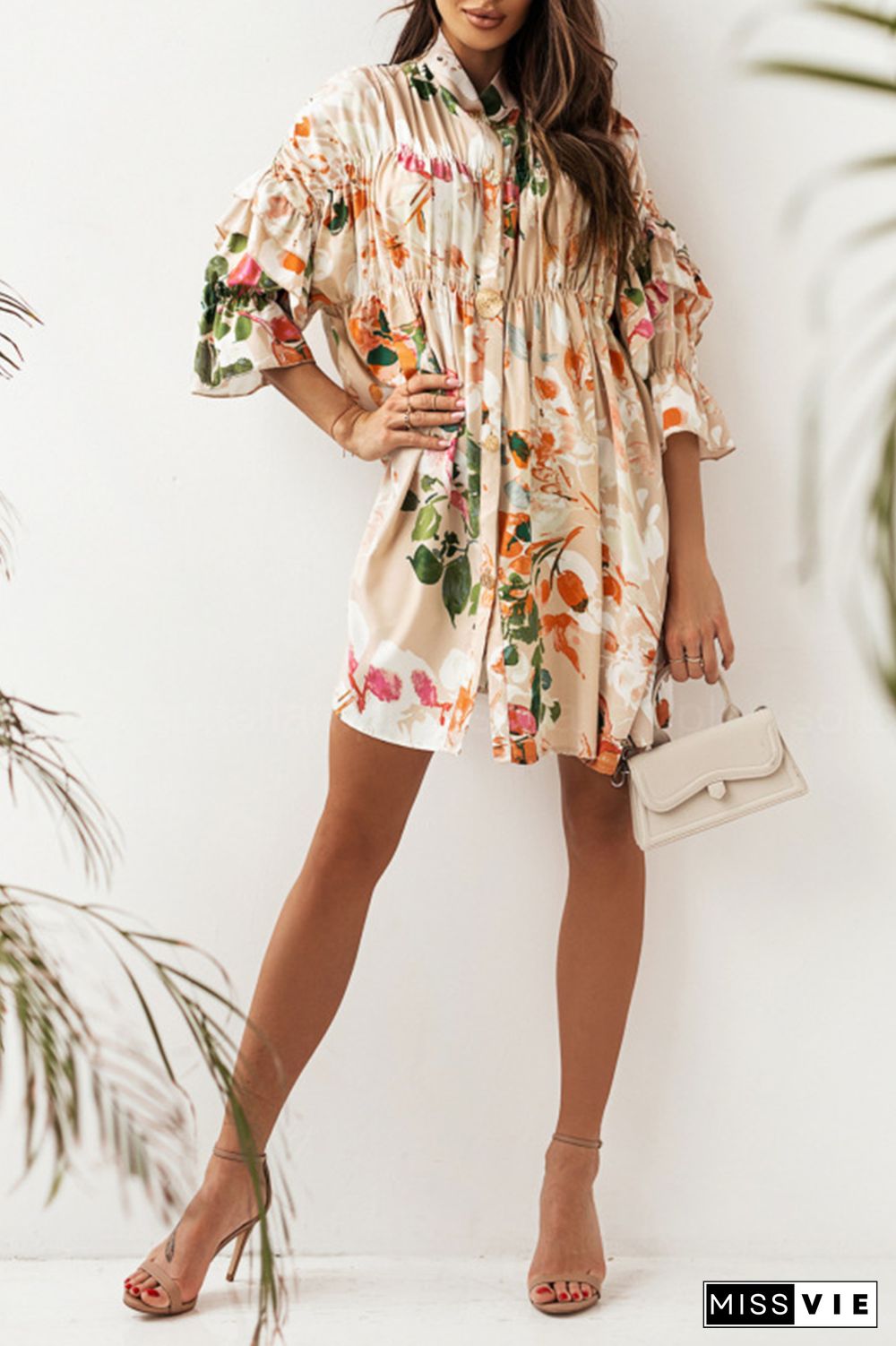 Something Sweet Floral Shirt Dress