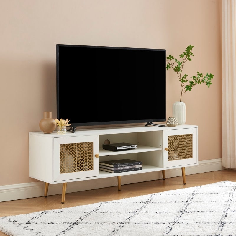 59 Inch TV Stand for 65'' TV  Classic Entertainment Center Media Console   59\