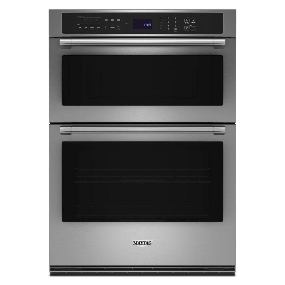 Maytag 30 in. Electric Wall Oven  Microwave Combo in. Fingerprint Resistant Stainless Steel with Convection and Air Fry MOEC6030LZ