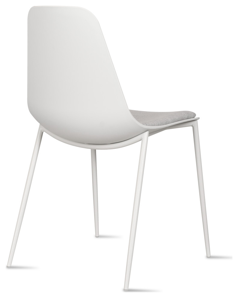 Modern Dining Armless Chairs  Round Seat  Metal Legs  Set of 2   Modern   Dining Chairs   by Daniel Ng  Houzz