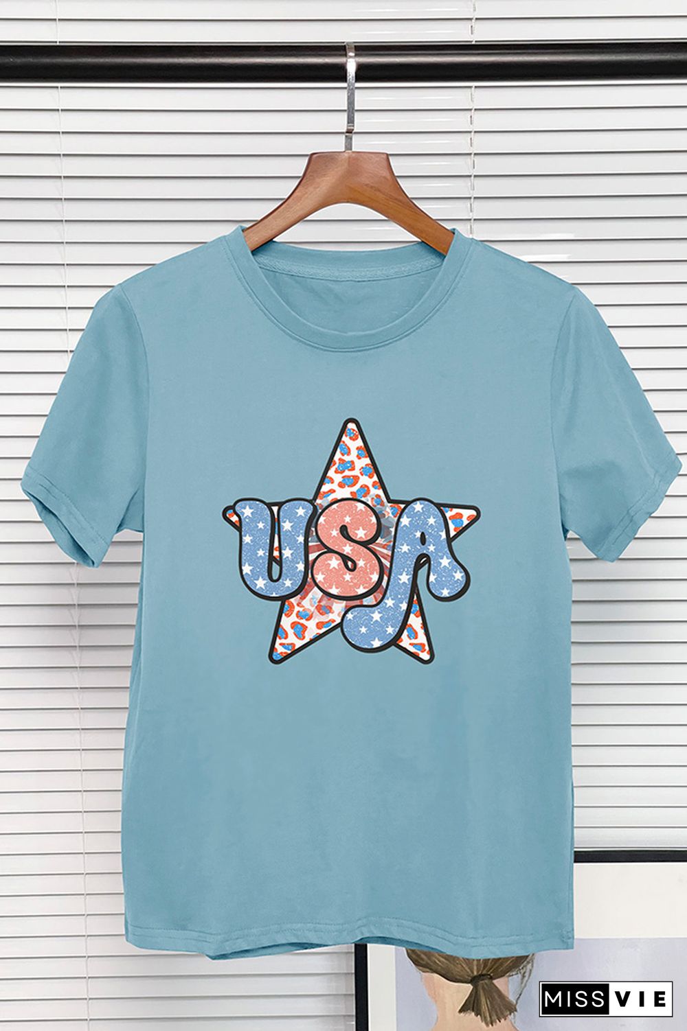 Independence Day USA Star Graphic Tee