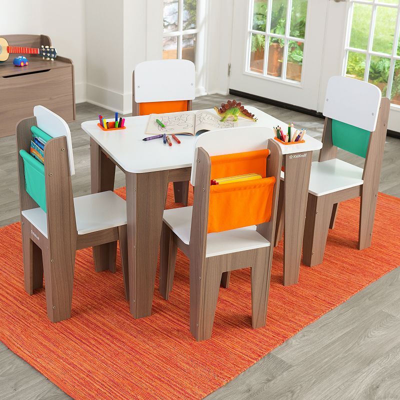 KidKraft Pocket Storage Table and 4 Chair Set