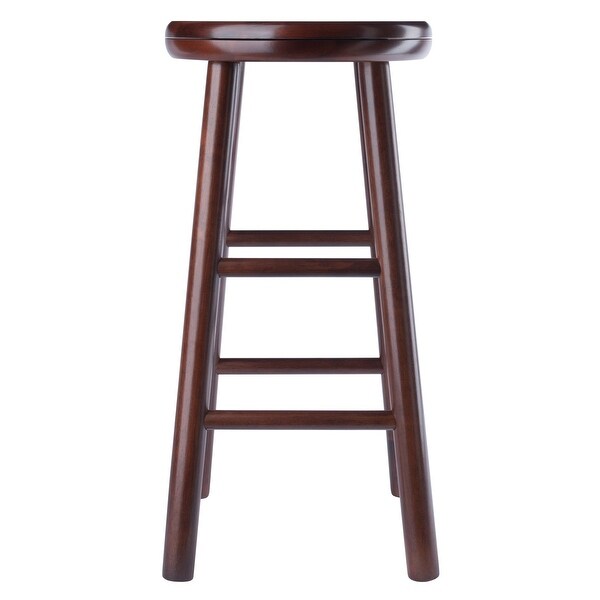 Shelby 2-Pc Swivel Seat Counter Stool Set， Walnut