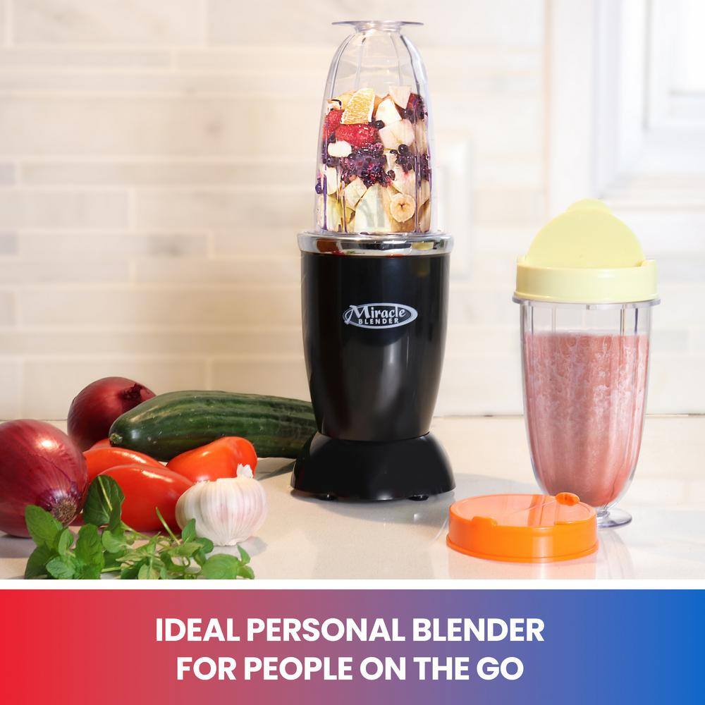 Total Chef Miracle Blender 12 pc Bullet Blender Set 1L Carafe Plus Travel Cups and Lids MBLS01