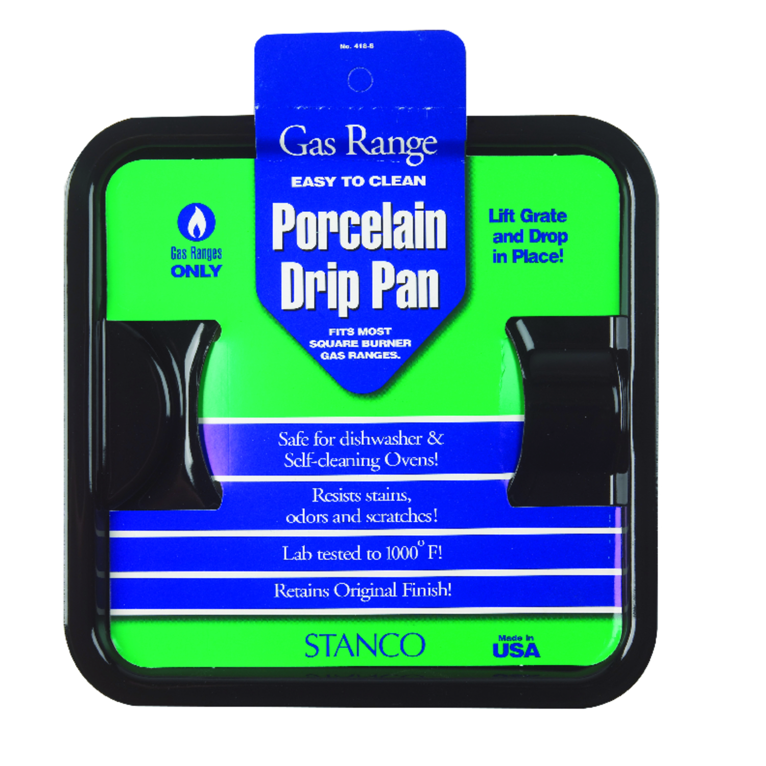 Stanco Porcelain Drip Pan 7-3/4 in. W X 7-3/4 in. L