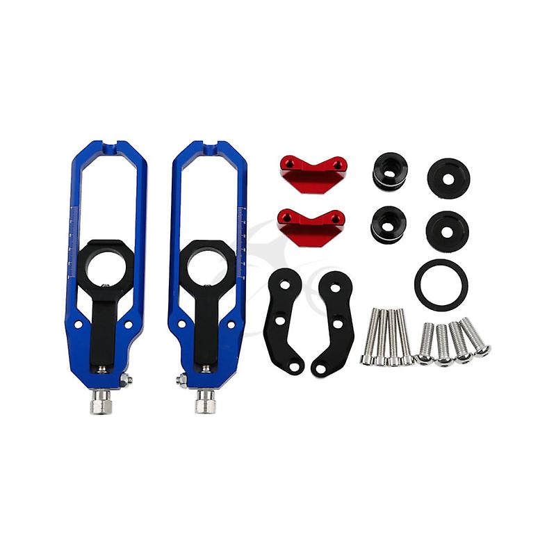 Born Pretty Tensioners Catena Rear Axle Spindle Chain Adjuster Blue For Suzuki Gsxr 600 750