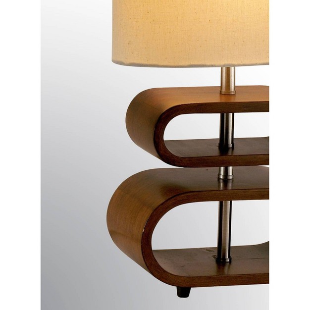 Rhythm Table Lamp Walnut Adesso