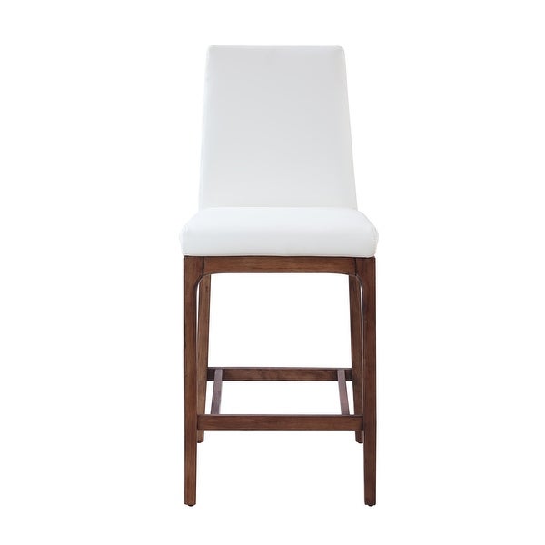 Somette Modern Counter Stool with Solid Wood Base