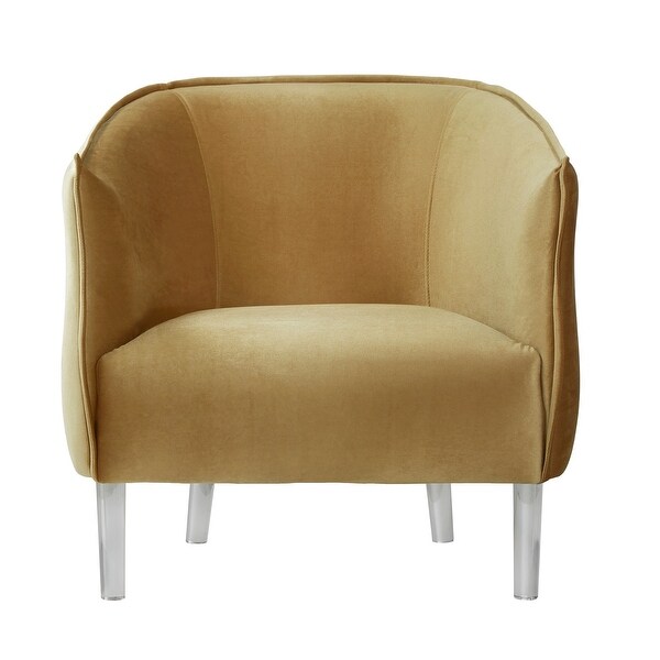 Vianne Velvet/ Acrylic Leg Accent Chair by iNSPIRE Q Bold