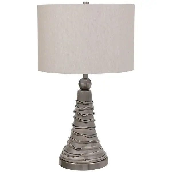 Dove Grey Ceramic 1-light Table Lamp