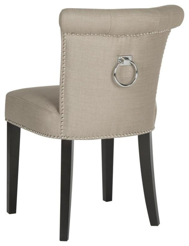 Shavon 21  x27 x27h Ring Chair Set of 2 Silver Nail Heads Oyster   Transitional   Dining Chairs   by Virgil Stanis Design  Houzz