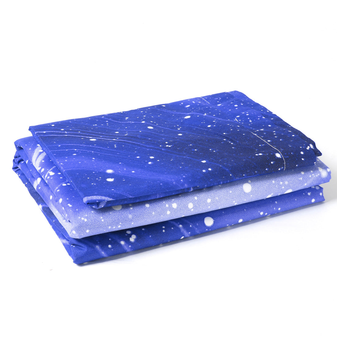 3 Pieces Galaxy Duvet Cover Bedding Set 3D Printed Quilt Cover Royal Blue Queen