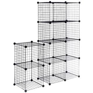 Boyel Living 14 in. W x 14 in. H x 14 in. D Black DIY 12 Cube Grid Wire Cube Shelves Shelving Unit HYSN-56103