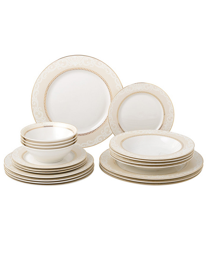 Lorren Home Trends 20 Piece Service for 4 Dinnerware Set