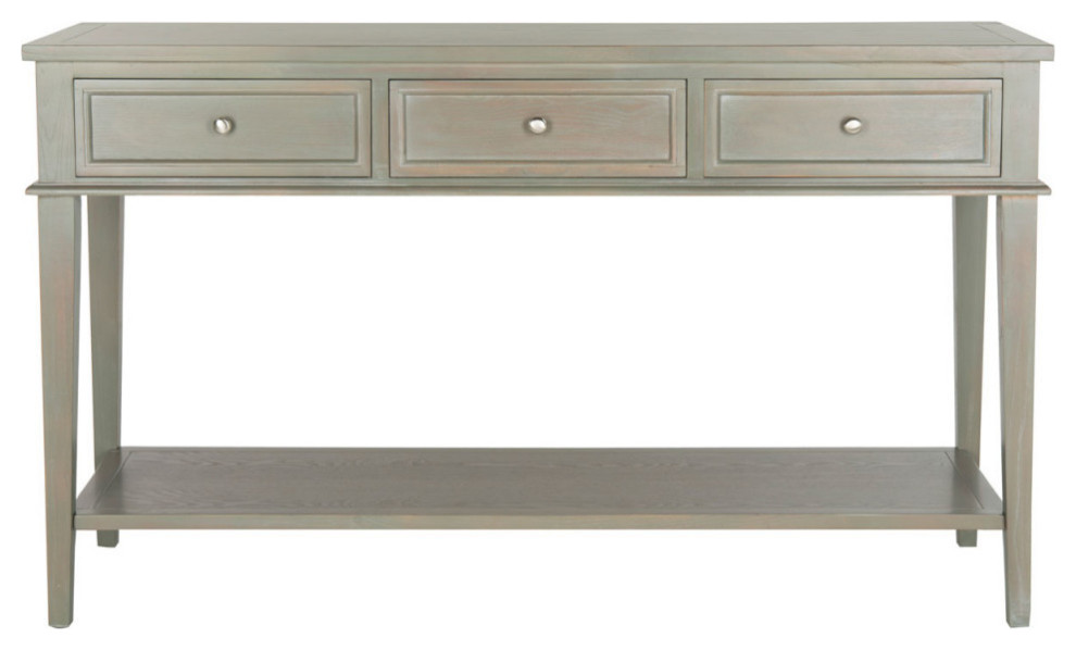 Barry Console  With Storage Drawers Ash Gray   Farmhouse   Console Tables   by Rustic Home Furniture Deco  Houzz