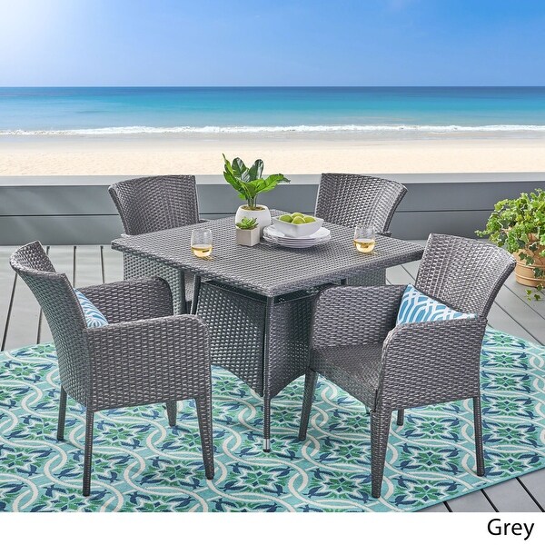 Christopher Knight Home Corsica Outdoor 5piece Wicker Dining Set