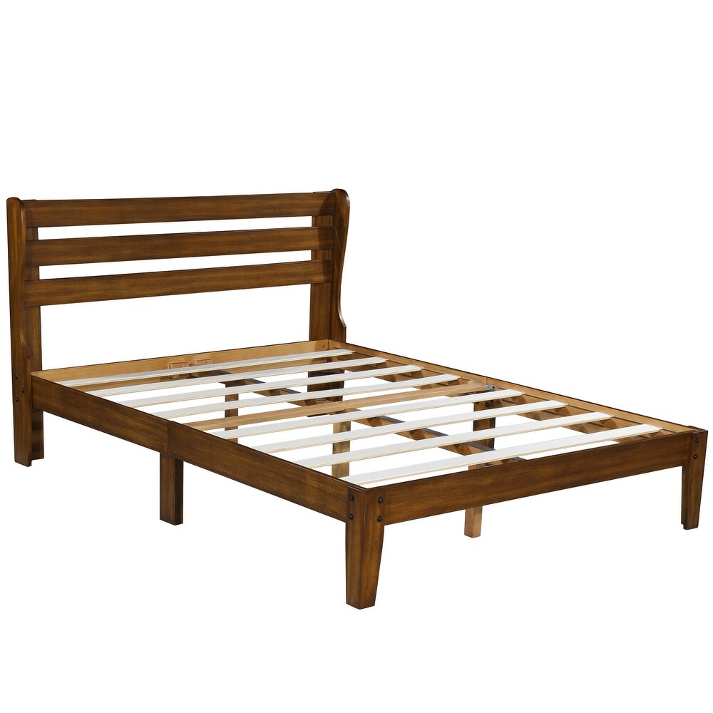 Sleeplanner Full Wood Platform Bed