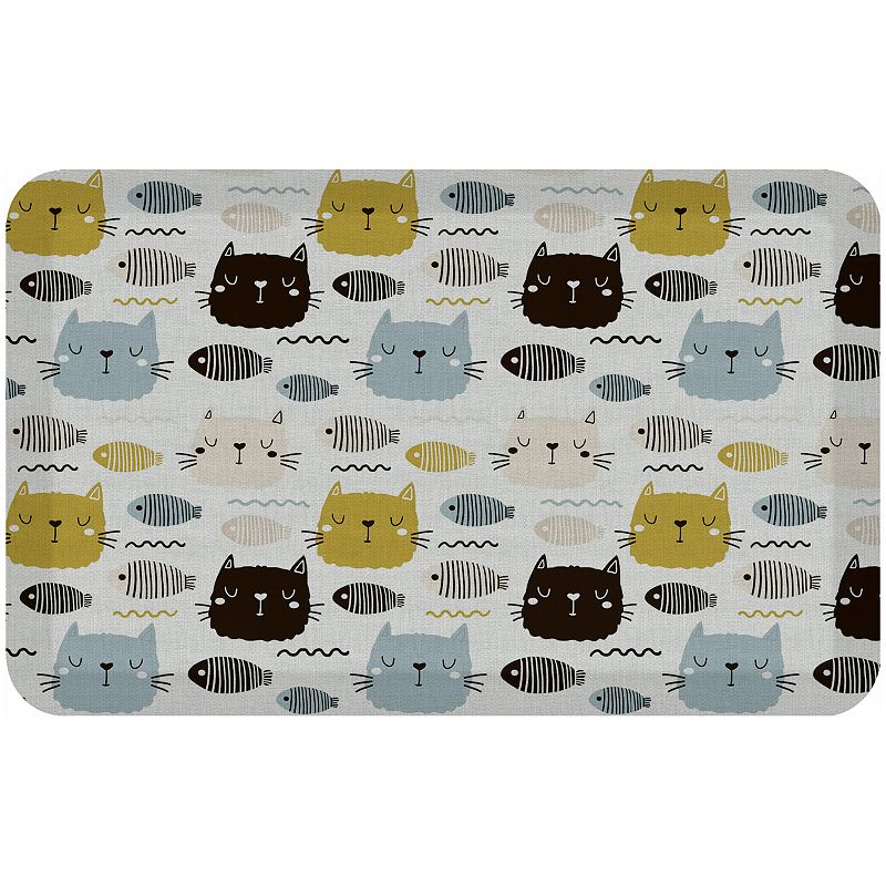 GelPro Designer Comfort Mat - Leo Grey Fish 20 x 32