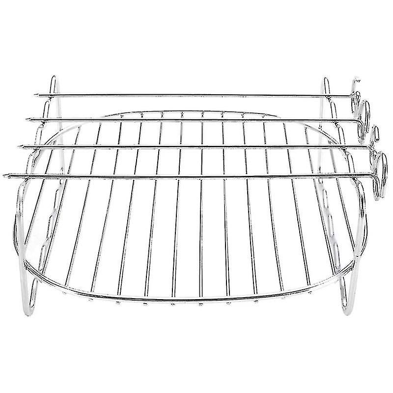 Air Fryer Double Layer Rack， Multi-purpose Air Fryer Rack， Metal Holder Air Fryer Accessories(7inch