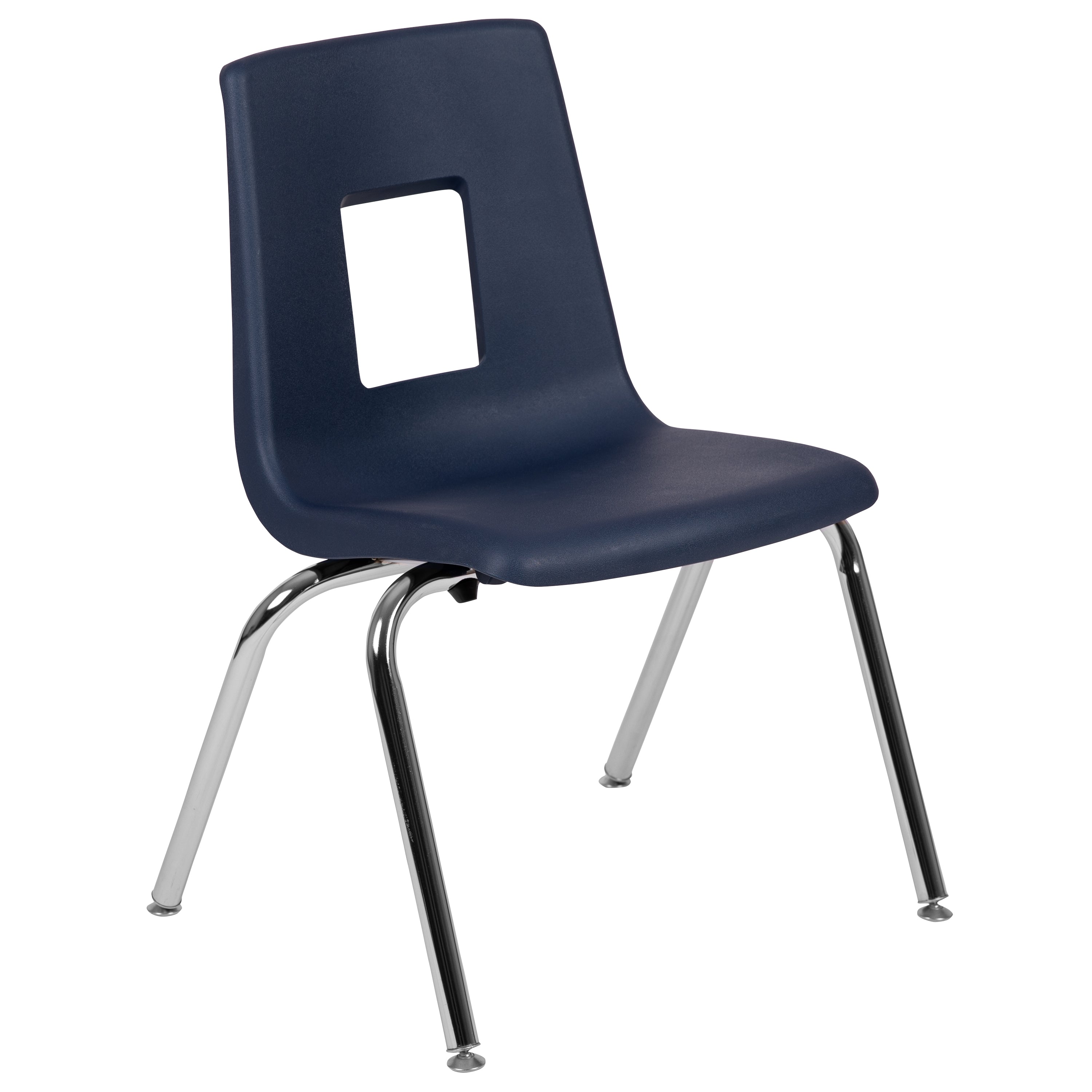 Emma + Oliver Navy Student Stack School Chair - 16-inch