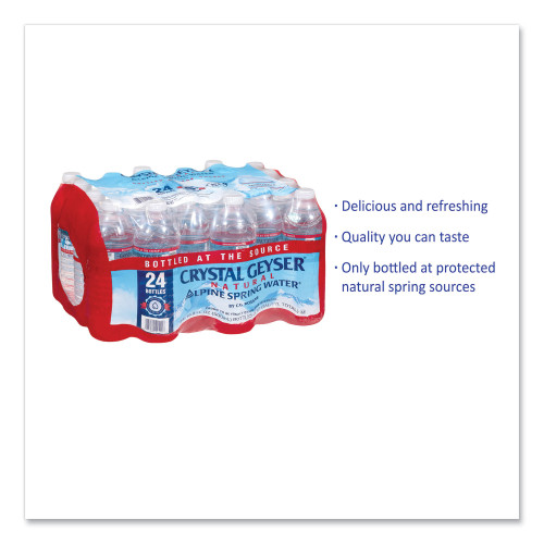 Crystal Geyser Alpine Spring Water， 16.9 oz Bottle， 24/Case， 84 Cases/Pallet (24514)