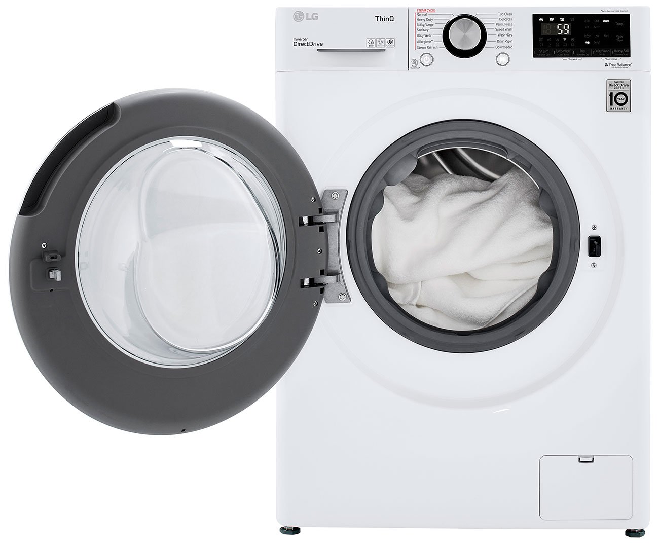 LG 2.4 Cu. Ft. White Compact Front Load Washer and Dryer Combo