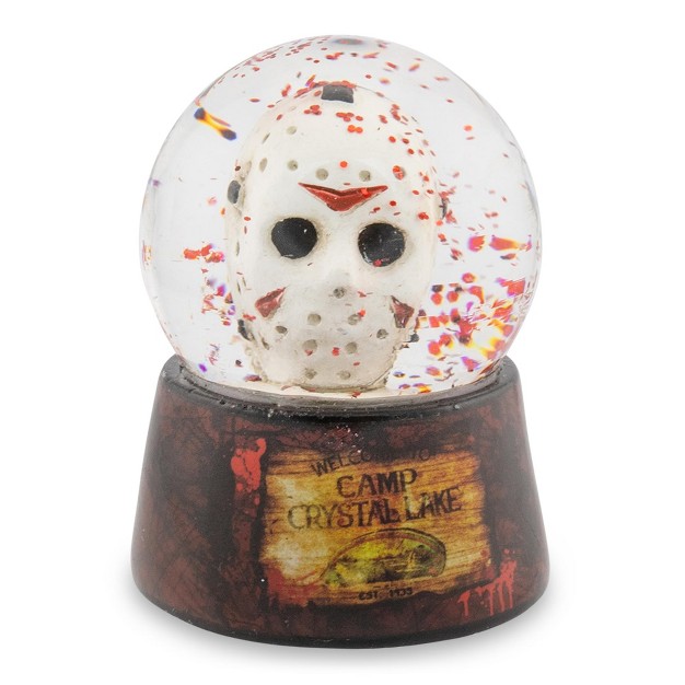 Silver Buffalo Friday The 13th Jason Voorhees Camp Crystal Lake Mini Snow Globe 2 Inches Tall