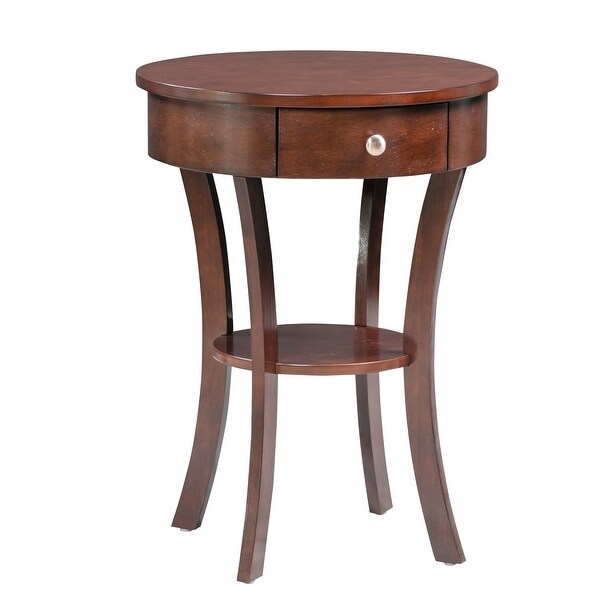 Copper Grove Round End Table with Drawer