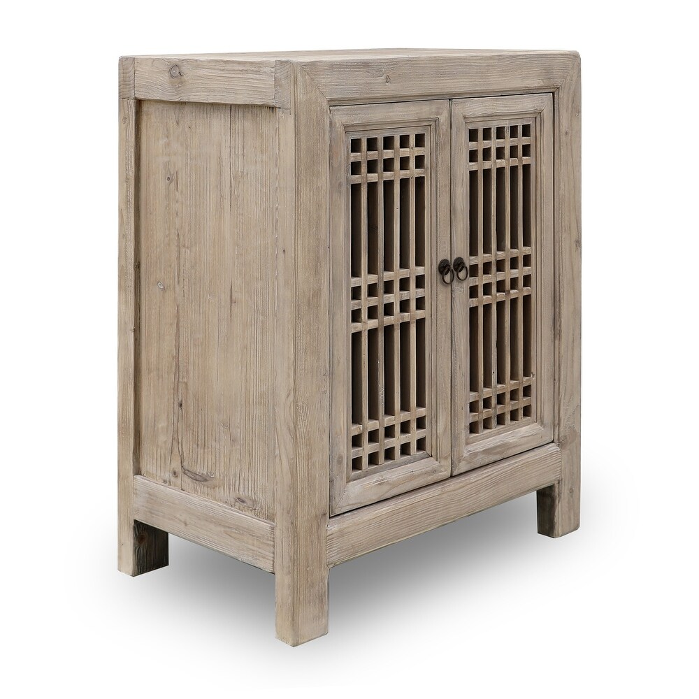 Artissance Capri Lattice Cabinet Weathered Natural Wash 29.5x18x37H