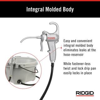 RIDGID 418 All Weather Pipe Threading Oiler Kit (Includes Die Cast Trigger Pump Drip PanReservoir + 1 Gal. Nu-Clear Oil) 10883