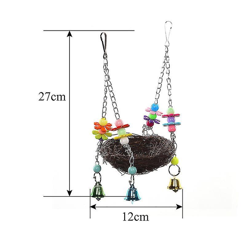 Handcraft Bird's Nest Toys For Birds Parrots To Play Bite Climb Bird Swing Toys