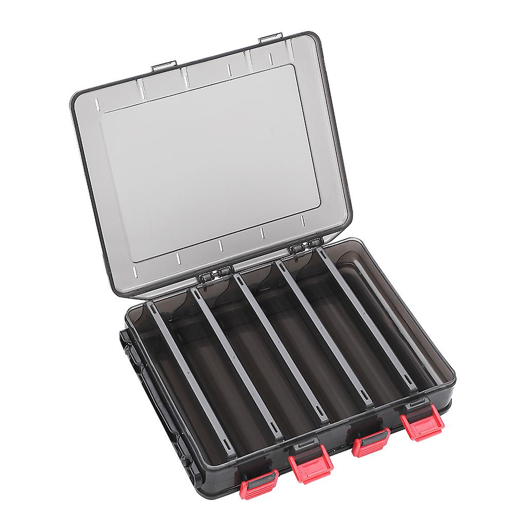 Double Side Fishing Tackle Box Wood Shrimp Case Bait Lure Storage Tool With 10 Compartments