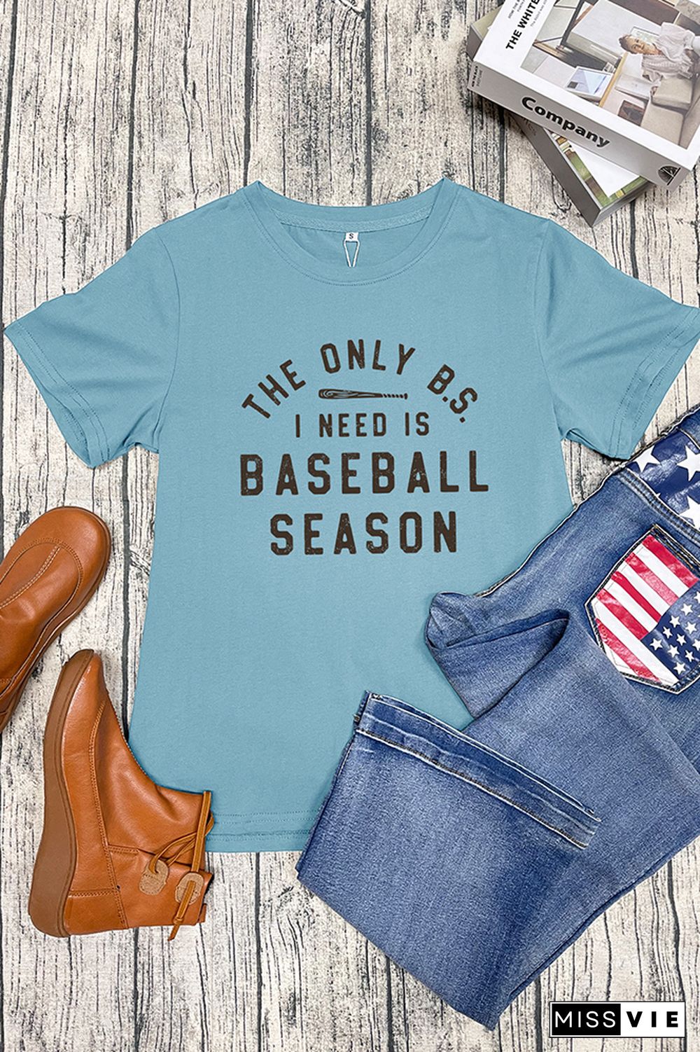 Baseball Season Print Graphic Tee