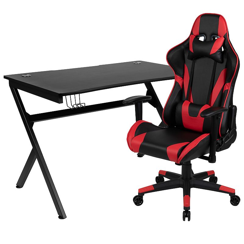 Flash Furniture Gaming Desk and Reclining Gaming Chair 2-piece Set