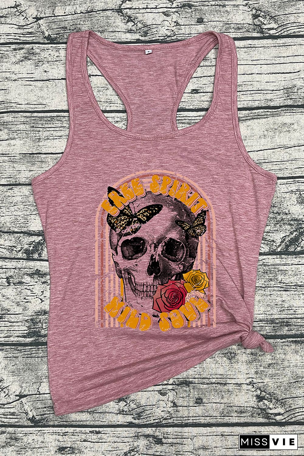 Skull Print Summer Graphic Tank Top Wholesale