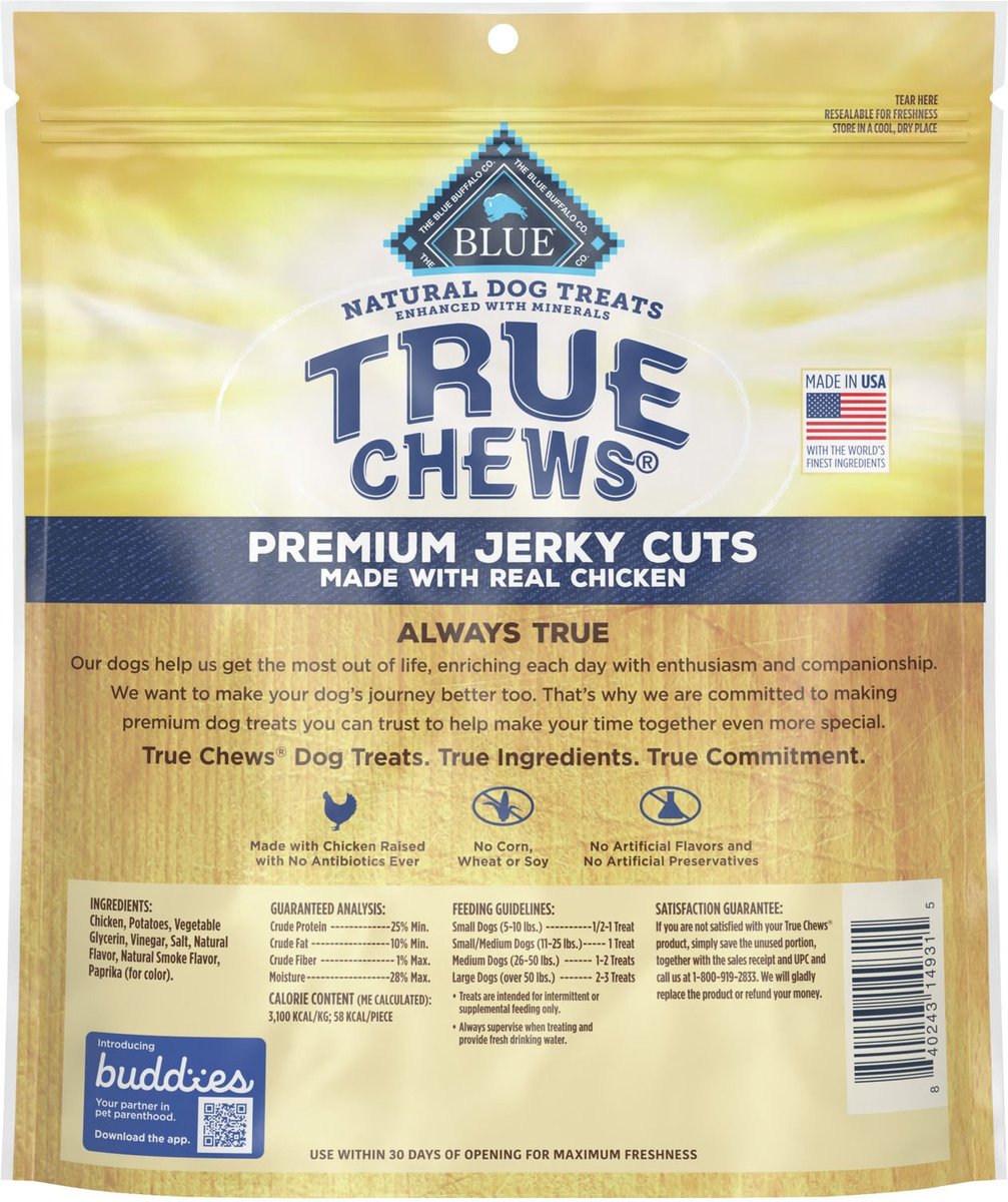 Blue Buffalo True Chews Premium Jerky Cuts Natural Chicken Dog Treats