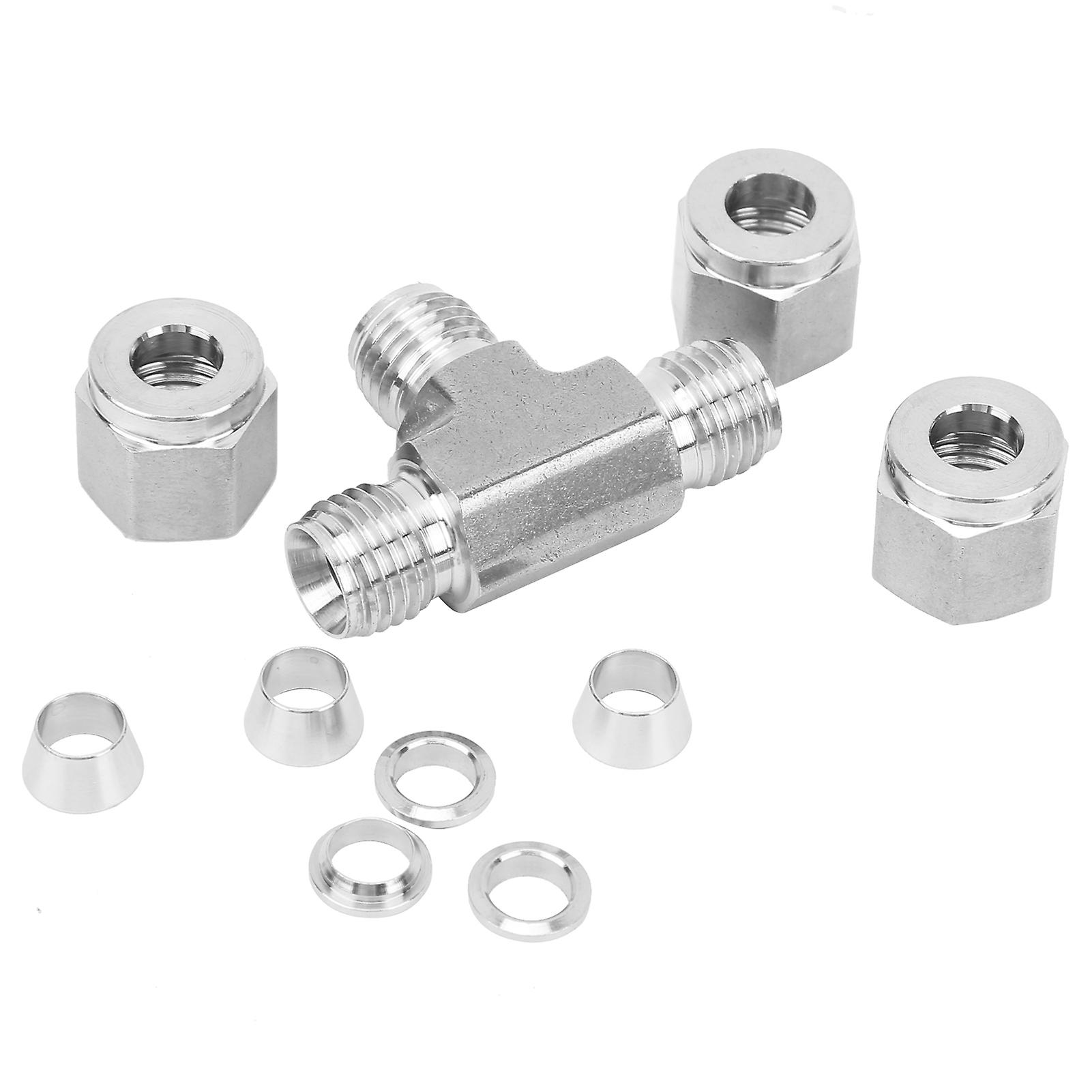 Compression Ferrule Connector Tee Equal Diameter 316 Stainless Steel Die Forging Ss60036