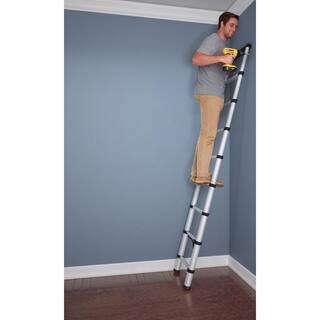 Cosco SmartClose 8.5 ft. Aluminum Telescoping Extension Ladder 12 ft. Reach Height Load Capacity 300 lbs. ANSI Type 1A 20809T1ASE