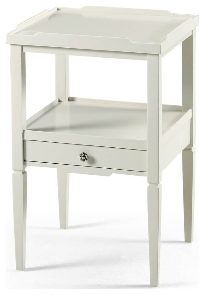 Country Painted Two Tier End Table   Beach Style   Side Tables And End Tables   by English Georgian America  Houzz