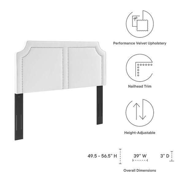 Cynthia Performance Velvet Twin Headboard - - 35485302