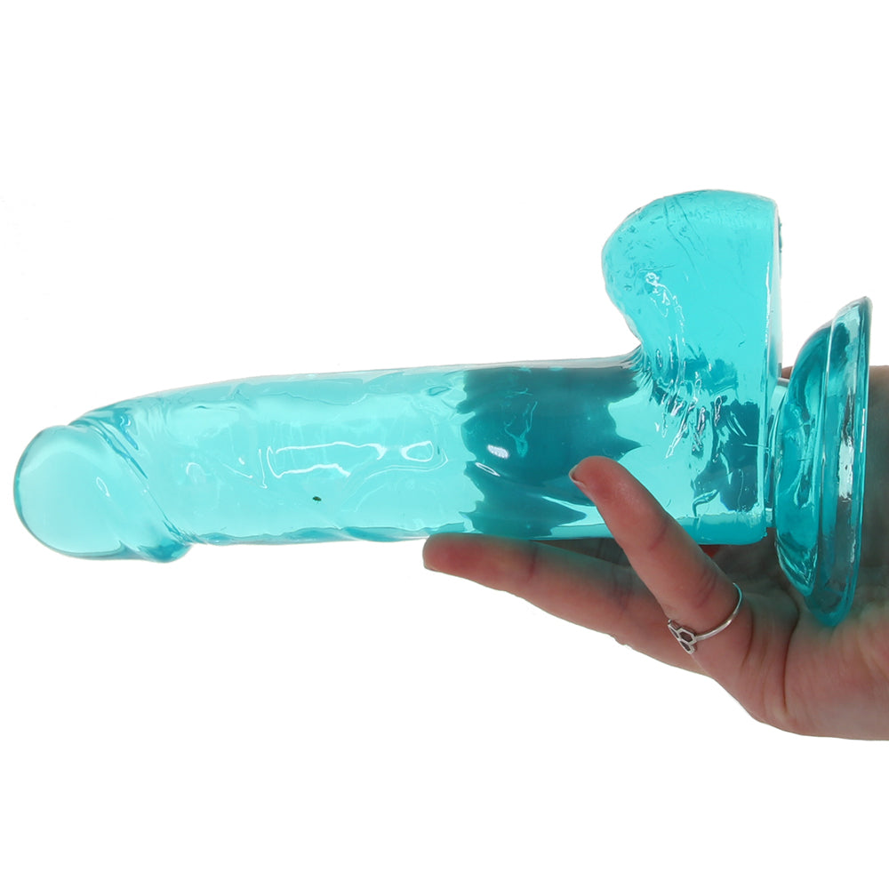 Size Queen 6 Inch Jelly Dildo in Teal