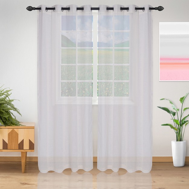 Delicate Dot Sheer Grommet Curtain Panel Set By Blue Nile Mills