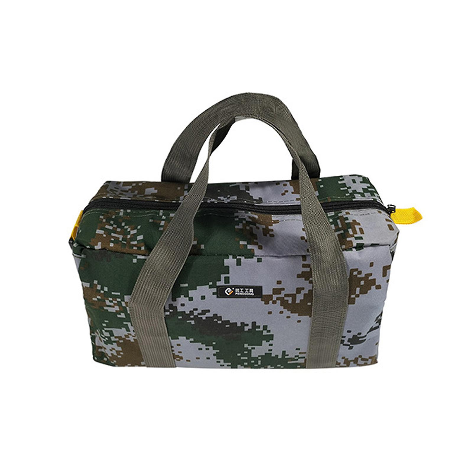 Penggong 14-inch Tool Bag Wear-resistant Storage Bag For Maintenance Tool Large Capacity Camouflage Canvas Bag No.331086