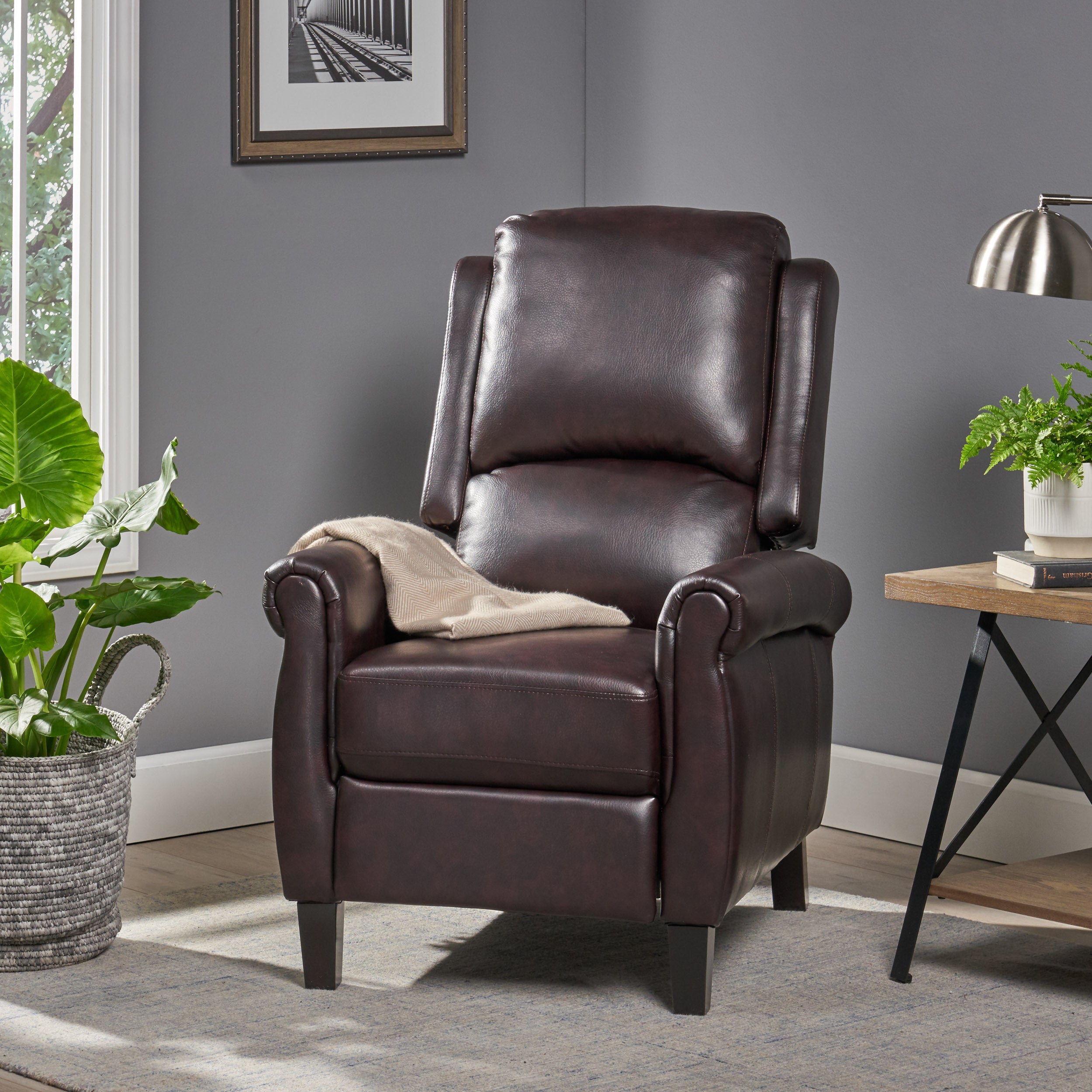 Memphis PU Leather Recliner Club Chair