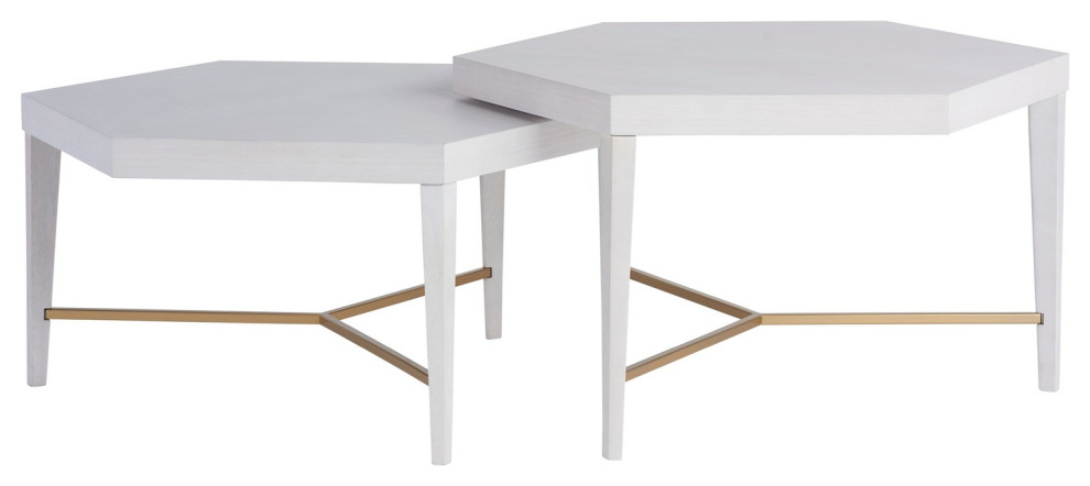 Miranda Kerr by Universal Furniture Sydney Bunching Wood Coffee Tables  White   Contemporary   Coffee Tables   by Universal Furniture Company  Houzz